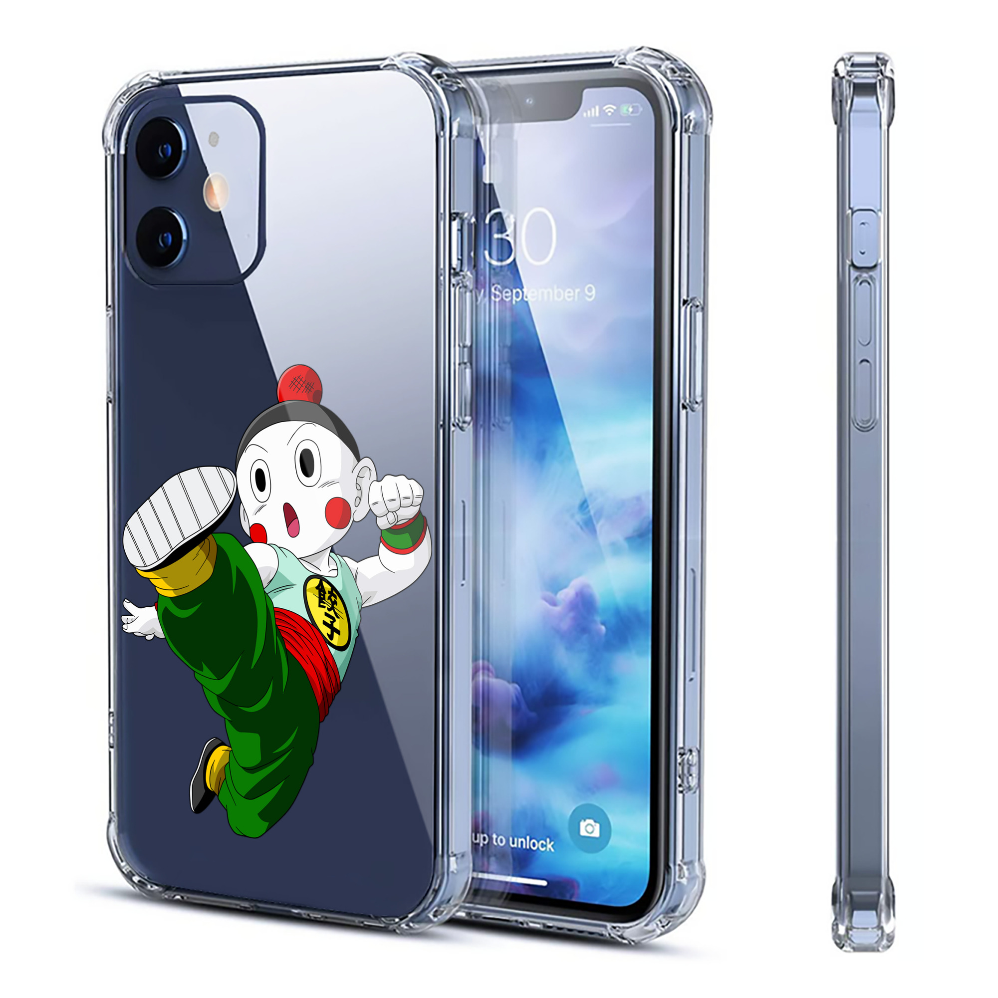 （画像用） ドラゴンボール 餃子（チャオズ）DRAGON BALL Chaoz 【iPhone 12シリーズ対応】透明スマホケース（クリアソフトケース）